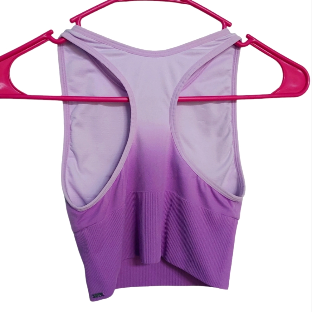VICTORIA'S SECRET PINK SPORT Racerback Seamless SportsBra Top Lined Ombre XS - Picture 2 of 8